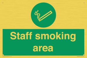 Staff smoking area